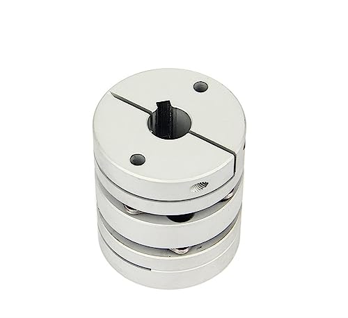 Rigid Coupling,Stainless Steel Rigid Coupling 1pcs D34L45 Shaft Coupler Aluminum Flexible Connector Double Diaphragm Coupling Connector Alloy CNC Motor(10x10)