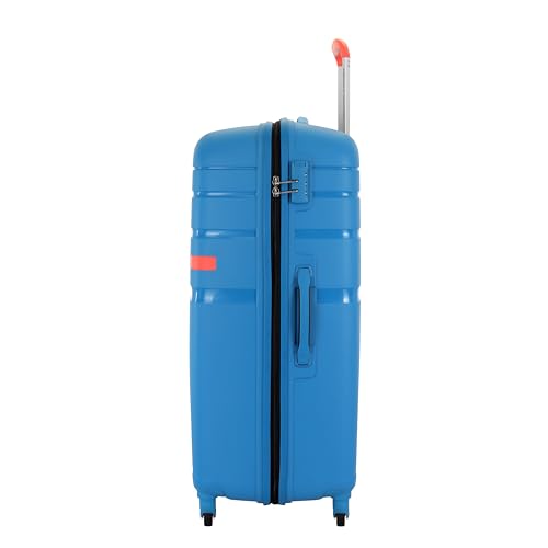 Image of American Tourister Upland Sport 79 CM Large Checkin Polypropylene (PP) Hard 4 Wheels Spinner Luggage /Suitcase /Trolley Bag for Travel (Mediterranian Blue)