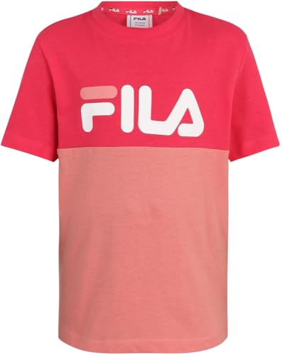 FILA Lottum Blocked Tee t-shirt mixte enfant en coton coupe droite