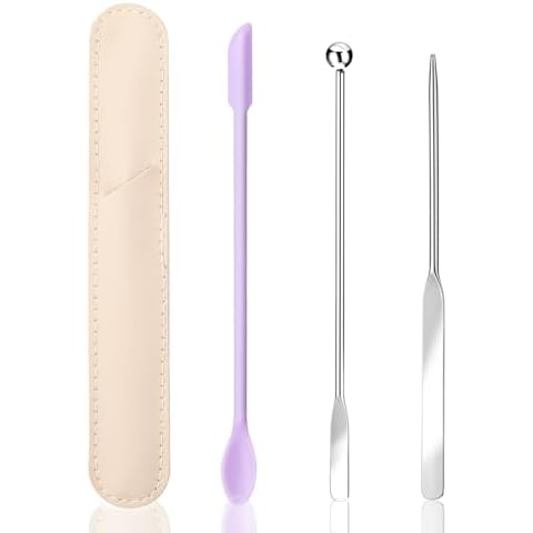 Thinp Makeup Spatula Set with Pouch Cover