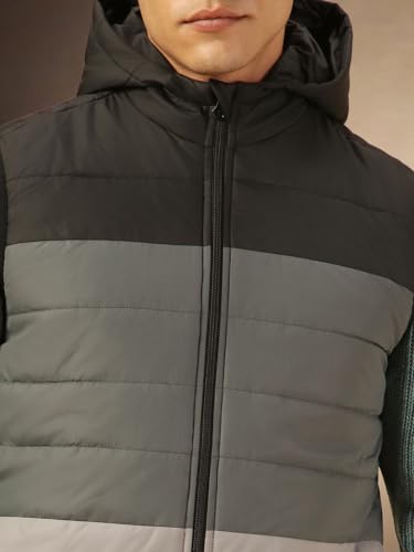 Image of Dennis Lingo Regular Fit Sleeveless Hooded Colorblock Men Jacket