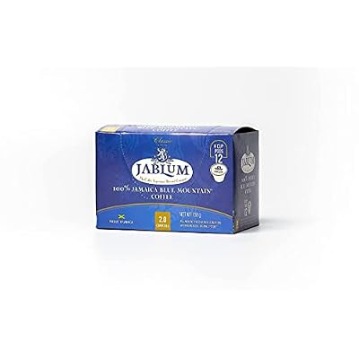 Jablum Jamaica Blue Mountain Single Serve Coffee Pods for K Cup Brewers 2.0, 12 Count