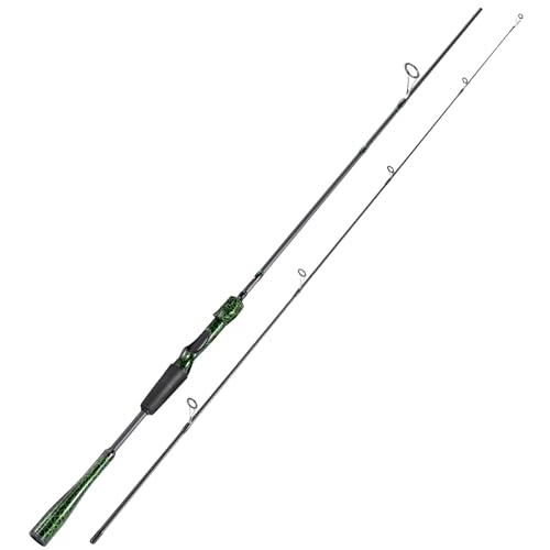 Sougayilang Berdea L Caña de Pescar 2 Piezas Fibra de Carbono IM6 Fuerte para Casting y Spinning para Bass, Trucha, Walleye, Bagre miniatura 3