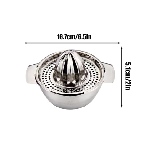 Vastsea Presse Agrumes Manuel, Presse Orange Manuel Inox, avec Récipient, Robuste Presse Citron Orange Pamplemousse Presse Fruits Extracteur de Jus, Lavable au Lave Vaisselle – Image 5