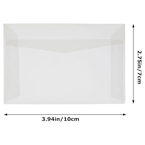 Lind Kitchen Envelope transparente de sulfato translúcido fosco 7 x 10 cm estilo criativo literatura