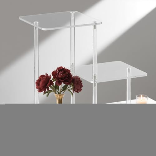 Table acrylique à 3 niveaux transparente pour optimiser le couloir