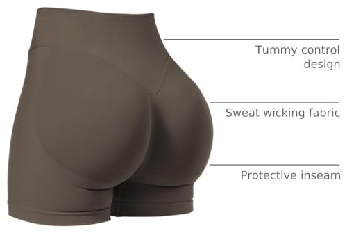Image of VOYJOY Women Workout Impact Shorts 2.5 inch / 3.6 inch / 4.5 inch / 6 inch Scrunch Butt Booty | Tummy Control, High Waisted, Bike Short, Gentle Compression, for Women