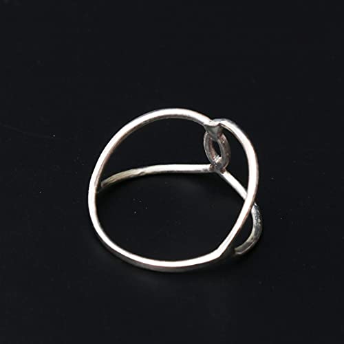 Image of Infinity Ring 925 Solid Sterling Silver Ring Women's Jewelry Designer Ring Minimalist Jewelry Infinity Wedding Ring Infinity Ring for Her Girlfriend
