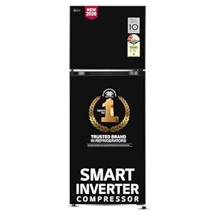 LG 276 L, 2 Star, Smart Inverter, Smart & Dairy Mode, Frost-Free Double Door Convertible Refrigerator (GLT2826XWOB, Onyx Black, Multi Air Flow, Fresh Zone & Deodorizer, 2026 Model)