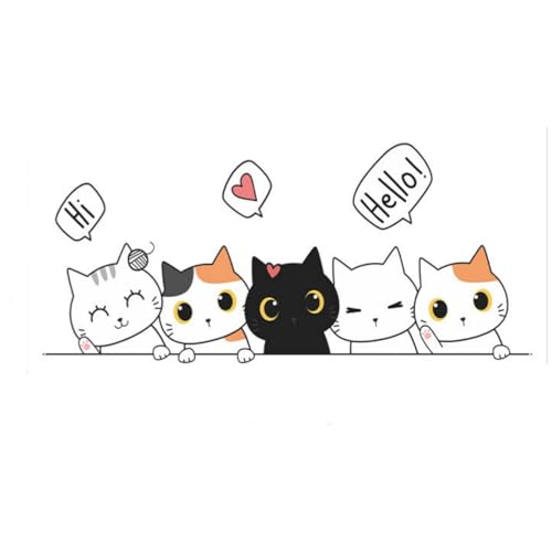 Vinilo decorativo adhesivo con gatos adorables para pared