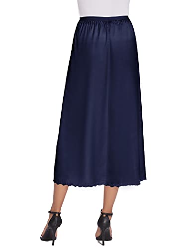 Image of Avidlove Women's Satin Half Slip 36 inch Lace Long Underskirt S-XXL