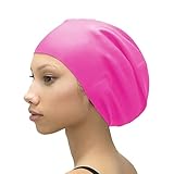 SOUL CAP – Large Swimming Cap for Long Hair - Designed for Long Hair, Dreadlocks, Weaves, Hair Extensions, Braids, Curls & Afros - Women & Men - Silicone (L, Pink)