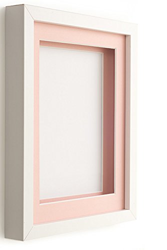 Frame Company White 20x16 inch Box Frame With Pink Mount for Image 16x12 inch *Choice of Size and Mount Colour* Fitted with Real Glass