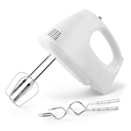 Consejos para Comprar batidoras economicas al mejor precio. 49 Batidora de Mano Taurus, Mix & Co, 5 Velocidades, Color Blanco, Modelo MIX-AND-CO-BL