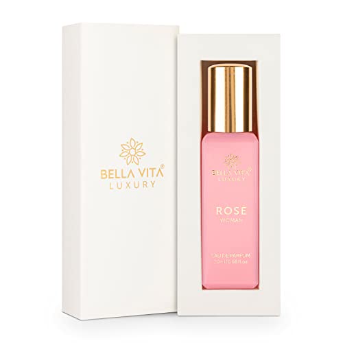 Bella Vita Luxury Rose Woman Eau De Parfum Perfume for Women with Black Currant, Vanilla & Jasmine|Floral & Sweet EDP Long Lasting Fragrance Scent, 20 Ml