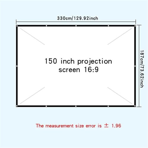 Pantalla proyector 150 pulgadas plegable para camping miniatura 2