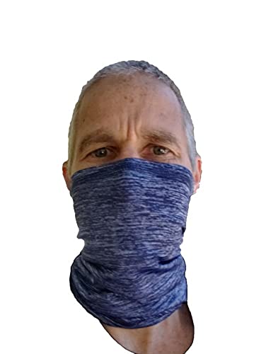 2-Pack 100% Polyester Blue Neck Gaiters Stretch Fit Cold, Wind, Sun, UV Protection (S)4
