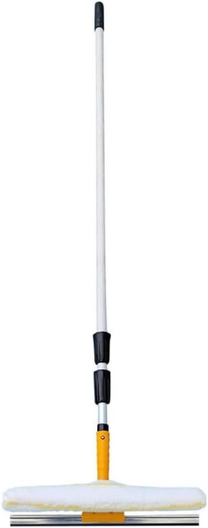 Solar - Solar Panel/Glass/Window Cleaning Brush and Kit with 2 in 1 Microfiber Washing Brush and Rubber Wiper Brush - 4 Meter fed Telescopic Pole (4 Meter)