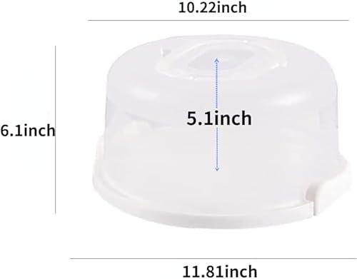 Nvaziop Large 10 Inch Cake Carrier Keeper Stand With Handles And Lids Container For Transport Cake Holder Tray With Cover Round Cupcake Storage Kitchen Cooking Box thumb #3