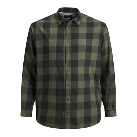 JACK & JONES JJEGINGHAM Twill Shirt with Hoody Cover