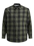JACK & JONES Mens Jjegingham Twill L/S Ps Noos Shirt, Dusty Olive, 3XL UK