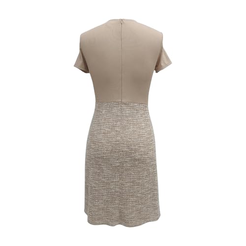 Tweed Skirt Simple mini Dress3