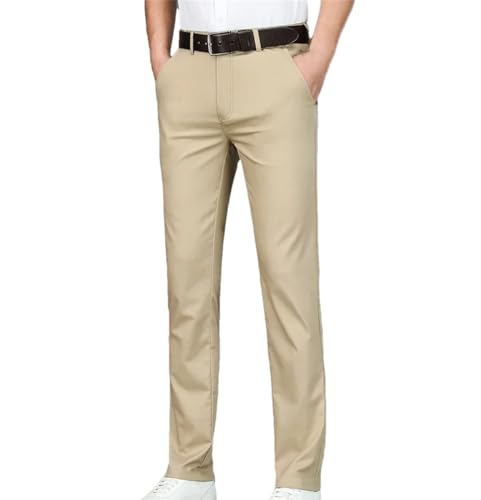 Solid Color Casual Simple Low Waist Classic Slim Fit Business Men's Pants