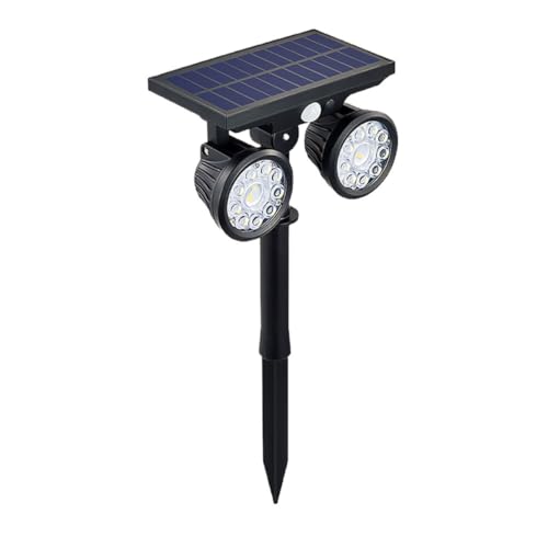 HIAKDOFT Lámpara Solar Exterior Negra con Sensor de Movimiento Luz LED Resistente al Agua para Jardín Patio y Caminos Iluminación Automática y Control Remoto
