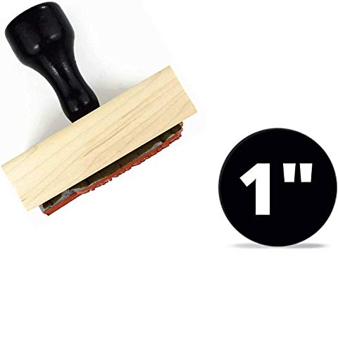 1" 2" 3" 4" Large Logo Stamp - Custom Stamp - Personalized Wood Handle Business Stamp Self-Inking Black Red Blue Black Ink - Custom Round Text Business Stamp Large 1 2 Or 3 Inch Stamper (1") #TOP1