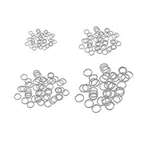 Image of Combo of Jump Rings Specially for Jewellery Making for Women 500 Pcs Silver Jump Rings (3mm -200Pcs 4mm-100Pcs 6mm-100Pcs 8mm-100 Pcs)