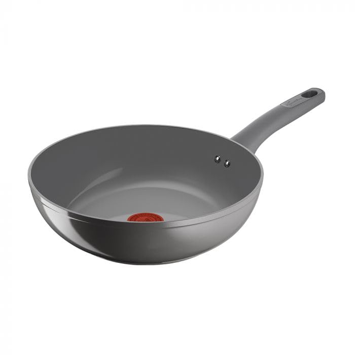 Lagostina Zasób Wok 28 cm, nieprzywierająca powłoka ceramiczna, optymalna poślizg, recykling, recykling, zdrowe gotowanie, sygnał termiczny, bezpieczeństwo, indukcja, 010274041828