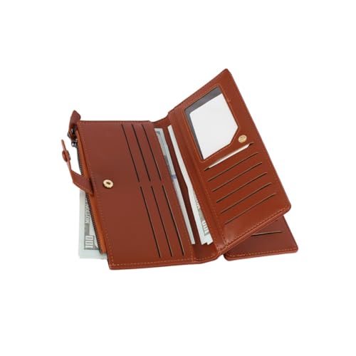 Women Large Bifold Wallet, PU Leather Purse with Multiple Card Slots, Coin Zipper Compartment, Stylish Ladies Wallet4