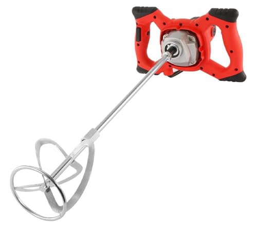 VOTOER 2100W Electric Handheld Paint Cement Mortar Concrete Mixer Drilling Rig Mortar Grout Cement Mixer Stirring Tool with Rod, 6-Speed Adjustment