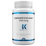 Klean Labs - Chrompicolinat 200 mcg - 90 Kapseln - vegan, ohne Gentechnik, hochdosiert - zur Unterstützung des Blutzuckerspiegels