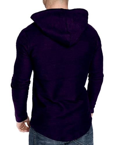 Image of Lexiart Mens Cotton Hoodies Pullover Sport Muscle Workout Shirts