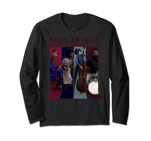 T-shirt Soul Disney Pixar Born To Play vêtement manches longues imprimé jazz graphique pour homme