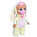 Cry Babies Tiny Cuddles Bunnies Sally - 9 inch Baby Doll, Cries Real Tears, Yellow Bunny Themed Pajamas