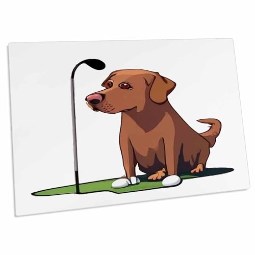 Cuaderno Grande para Escritorio con Labrador jugando Golf miniatura 1