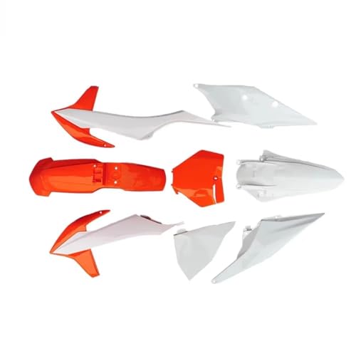 Couvercle de carénage de carrosserie de moto premium rigide orange et blanc pour SXF et XC 250