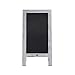 HBCY Creations A Frame Chalkboard 40x20 Solid Wood A-Frame Sign Whitewashed Double-Sided Magnetic Board, Chalkboard Menu Board, for Restaurants, Cafés, Weddings - Heavy Duty Hinges