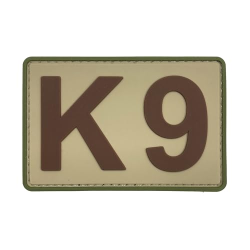 uuKen PVC K9 Patch Dog Patch Camo 3x2 inches with Hook Fastener Back for Dog Collar Vest Harness Clothes Bags Backpacks