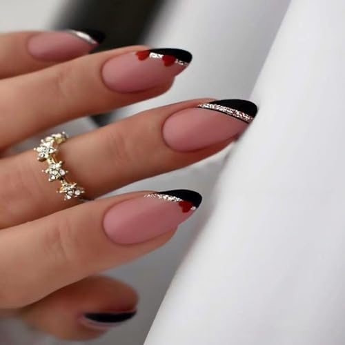 Image of Fashionharbour 24 Reusable Artificial Fake Nail Set| Lightweight & Long Lasting| Easy To Use| Quick Fix For Festivals & Special Occasions (w310)