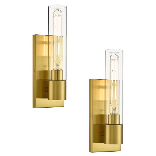 Image of HWH Bathroom Wall Sconce Set of 2, 1-Light, Modern, 5HY104B-2PK BG