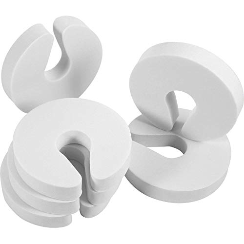LEZQHB Door Finger Guards 6 Pack Foam Child Door Stopper Baby Safety Finger Pinch Guard White Color
