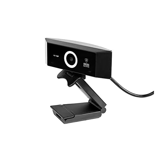 Webcam HD 720P Foco Manual, Tripé e Porteção de Lente - KE-WBM720P, Kross Elegance, Preto