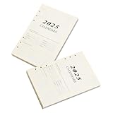 Zerodeko 2 Jeux de Recharges de Papier A5 pour Classeur Feuilles Mobiles Lignées Accessoi...