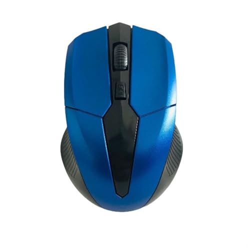 Zambuph Ratón 2,4G 800-1600DPI portátil de plástico inalámbrico ergonómico ratón óptico Ordenador portátil Accesorios para Juegos, Azul