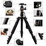 Professional Camera Tripod Portable noston Monopod Magnesium Aluminium Adjustable Pro 60" Tripod Ball Head for DSLR Camera Tripods