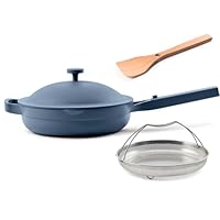 Our Place Always Pan 2.0-10.5” (2.6 Qt) Nonstick, Toxin-Free Ceramic Cookware | Patented 10-in-1 Aluminum Frying & Sauté Pan | Safe for Oven, Induction & All Cooktops up to 450°F | Blue Salt