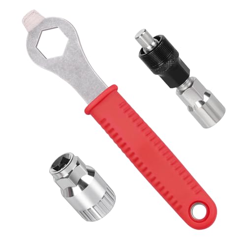 Bicycle Crank Puller and Bottom Bracket Removal Tool Set - Bike Crank Extractor with 16mm Wrench